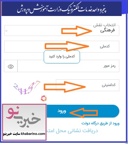 نحوه تغییر رمز سامانه ضمن خدمت فرهنگیان 4 نحوه تغییر رمز سامانه ضمن خدمت فرهنگیان